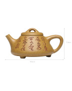 High-Temp Yellow Duan Ni Shi Piao Purple Clay Tea Pot