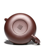 Wide Lid Flat Belly Purple Clay Tea Pot