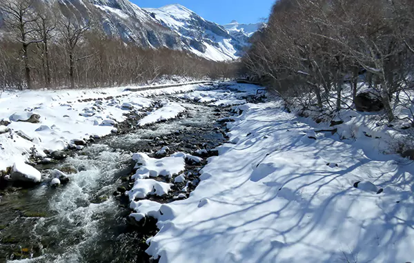 Running Snow Water