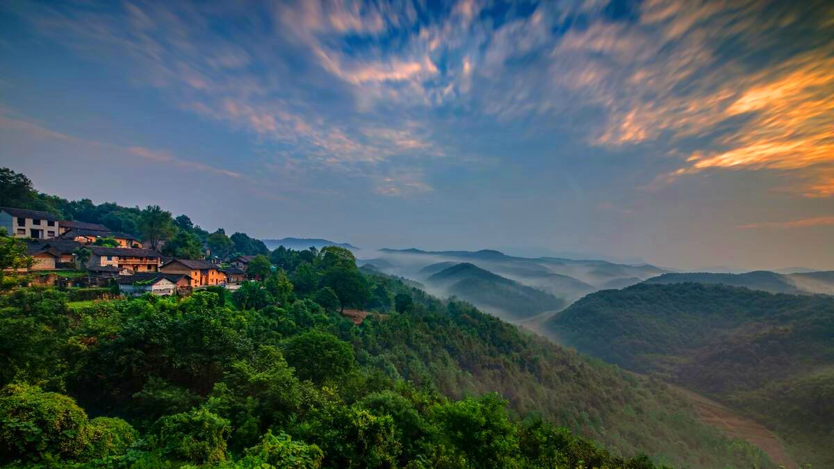 Rural scenery of Yuan'an, Hubei Province